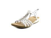 Easy Spirit Hattie Womens Size 11 Ivory Open Toe Leather Slingback Sandals Shoes