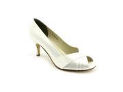 Touch Ups Nona Womens Size 9 White Textile Pumps Heels Shoes New Display