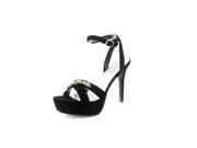 Touch Ups Dale Womens Size 6 Black Open Toe Platforms Heels Shoes