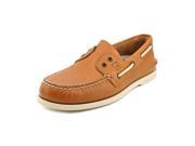 Sperry Top Sider A O 2 Eye Slip On Mens Size 7.5 Tan Leather Boat Shoes UK 6.5