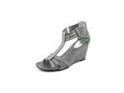 Style Co Sydney Women US 7.5 Silver Wedge Sandal