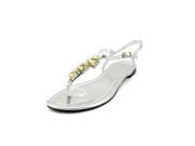 Enzo Angiolini Tootsy Women US 9.5 Silver Thong Sandal
