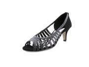 Easy Street Sparkle Women US 9.5 WW Black Peep Toe Heels
