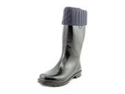 Chooka Sewn Knit Cuff Women US 9 Black Rain Boot UK 6.5 EU 40.5