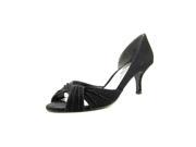 Nina Carrie Women US 7 Black Peep Toe Heels