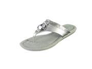 Bandolino Janette Women US 6.5 Silver Thong Sandal