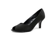 Easy Street Ravish Women US 7.5 W Black Peep Toe Heels