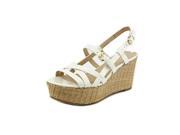 Via Spiga Harmon Womens Size 8.5 White Wedge Sandals Shoes