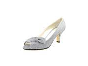 Caparros Iberia Women US 5.5 Silver Peep Toe Heels