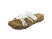 Aerosoles Wip Away Women US 6 White Open Toe Slides Sandal