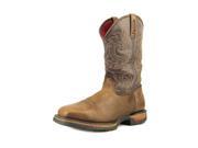 Rocky Long Range Steel Toe WP Pull On Mens Size 8 Brown Western Boots