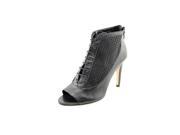 French Connection Quinnie Women US 8 Black Peep Toe Bootie EU 38.5