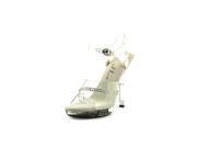 Ellie M Jewel 5 Womens Size 8 Clear Open Toe Platforms Heels Shoes New Display