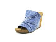 Coconuts By Matisse Tower Women US 6 Blue Wedge Sandal