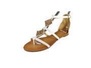 ShoeVibe Luane Women US 6.5 White Thong Sandal