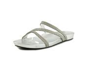 Marc Fisher Kalifa Women US 8.5 Silver Slides Sandal