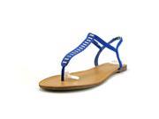 Material Girl Salem Women US 6.5 Blue Thong Sandal