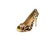 Thalia Sodi Cereza Women US 5.5 Brown Peep Toe Platform Heel