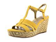 Giani Bernini Sadiee Women US 6.5 Yellow Wedge Sandal
