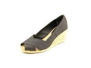 Lauren Ralph Lauren Cecilia Womens Size 6.5 Black Textile Wedges Heels Shoes