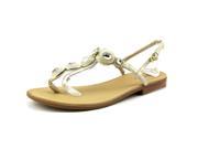White Mountain Glow Women US 5.5 Gold Sandals
