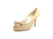 Caparros Impulse Women US 8.5 Gold Peep Toe Heels