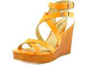 Lucky Brand Lahoya Women US 9.5 Orange Wedge Heel