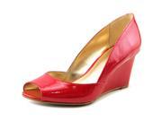 Alfani Kendol Women US 6.5 Red Peep Toe Wedge Heel