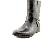 Michael Michael Kors MK Croco Rainbootie Women US 6 Black Rain Boot