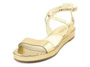 Michael Michael Kors Kaylee Flat Women US 7.5 Gold Slingback Sandal