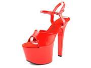 Ellie Shoes 7 Heel Sandal 711 Flirt Red Red 10