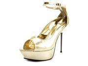 Ellie Loren Women US 9 Gold Platform Sandal