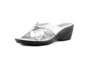 Easy Street Genoa Women US 8.5 Silver Slides Sandal