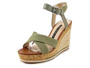 French Connection Lata Women US 8 Green Wedge Sandal