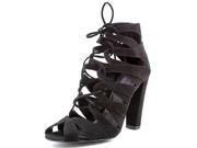 Delman Darci Women US 8.5 Black Sandals