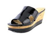 Delman Viva Women US 8.5 Black Wedge Sandal