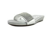 Nina Bently Women US 7.5 Silver Slides Sandal