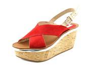 Diane Von Furstenberg Maven Women US 7 Red Wedge Heel