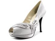 Caparros Odessa Women US 10 Silver Peep Toe Platform Sandal