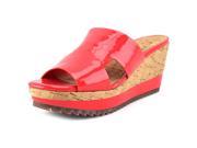 Delman Viva Women US 8.5 Red Wedge Sandal
