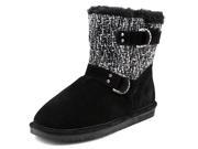 Bearpaw Boots Womens Nova D ring Woven Wool Blend 6 Black 1807W