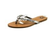 G By Guess Lalaa Women US 8.5 Silver Flip Flop Sandal