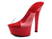 Ellie Vanity Women US 7 Red Open Toe Mules