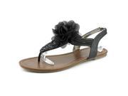 Material Girl Shilo Women US 5.5 Black Thong Sandal