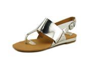 Franco Sarto Gesso Women US 6.5 Silver Thong Sandal UK 4.5 EU 36.5