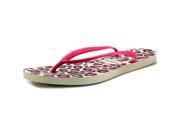Havaianas Slim Animals Women US 9 Pink Flip Flop Sandal