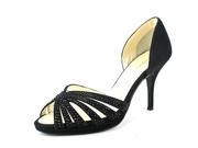 Caparros Nova Women US 7.5 Black Peep Toe Heels