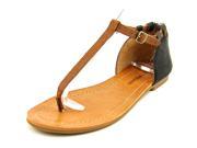 Lucky Brand Ezzra Women US 6.5 Black Thong Sandal