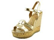 G By Guess Pretty Women US 9.5 Gold Wedge Sandal