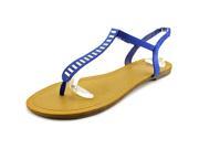 Material Girl Salem Women US 8 Blue Thong Sandal